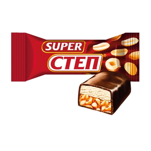 Конфеты «Супер Степ» нуга,карам,арах.в шок., КФ «Славянка», 1 кг