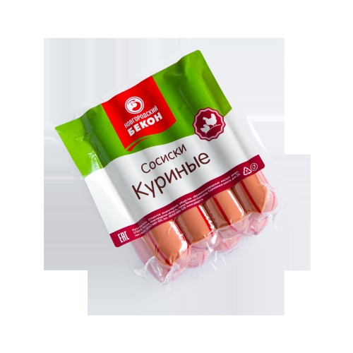 Сосиски Куриные, Новгородский Бекон, 350 г