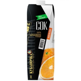 Сок Кубаночка апельсиновый восстановленный, Кубаночка, 1 л