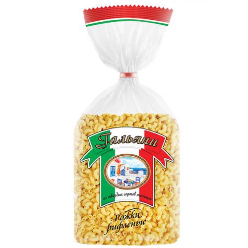 Макаронные изделия Гальяни Рожки рифленые, Мелком, 450 г