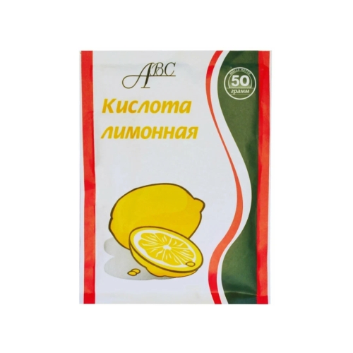 Лимонная кислота, АВС Продукт, 50 г