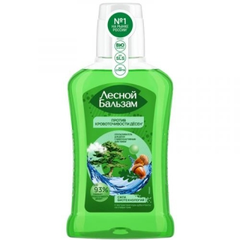 Ополаскиватель для полости рта Лесной бальзам на отваре трав с экстрактами коры дуба и пихты против кровоточивости десен, Концерн Калина, 250 мл