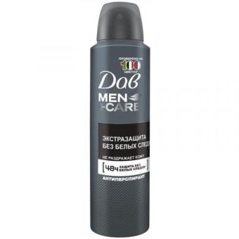 Антиперспирант-аэрозоль Дав Men + Care Экстразащита без белых следов, UNILEVER HPC, 150 мл