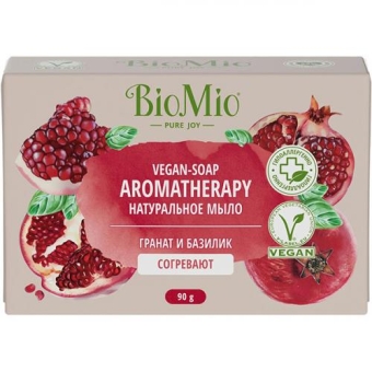 Мыло туалетное BioMio Bio-Soap Aromatherapy Гранат и базилик натуральное, SPLAT, 90 г