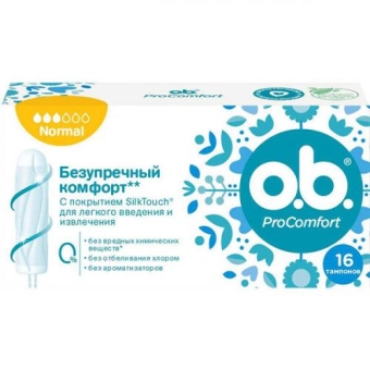 Тампоны O.B. ProComfort Normal, Johnson & Johnson,