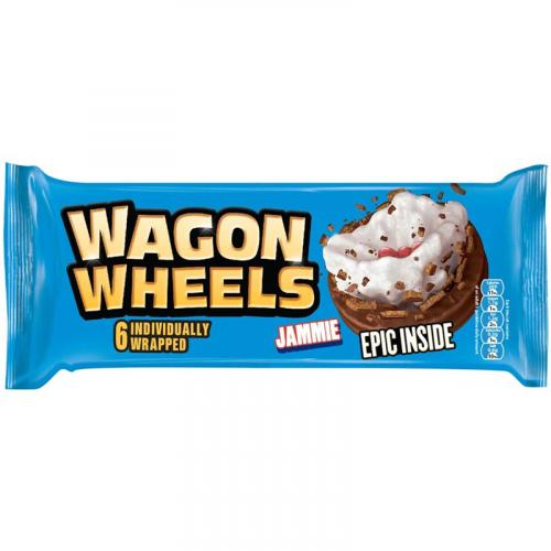 Печенье Wagon Wheels с суфле и джемом, покрытое глазурью с ароматом шоколада, Трансантлантик Фуд, 228 г