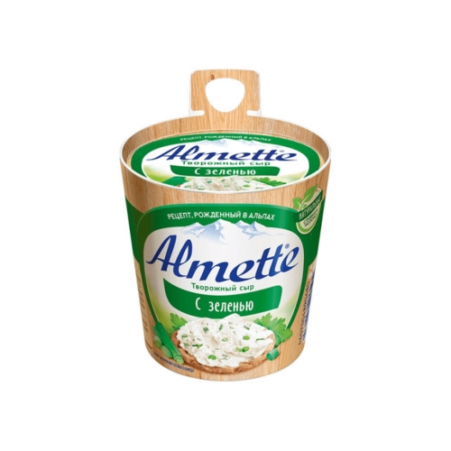 Сыр творожный «Альметте» с Зеленью, Альметте, Россия, 150 г