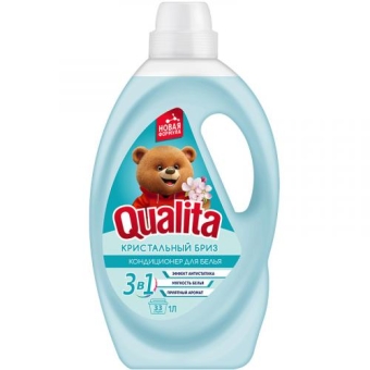 Кондиционер для белья Qualita Кристальный бриз, Коттон Клаб, 1000 мл