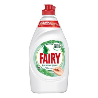 Средство для мытья посуды Fairy Нежные руки, Чайное дерево и мята, Procter & Gamble, 450 мл
