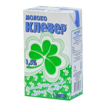 Молоко «Клевер» ультрапастер.1,5% Гост, Пискарёвский МЗ / ПМЗ, 1 л