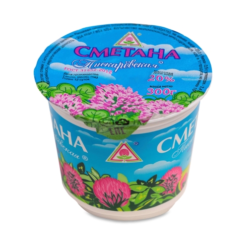 Сметана «Пискарёвский» 20%, Пискарёвский МЗ, 300 г