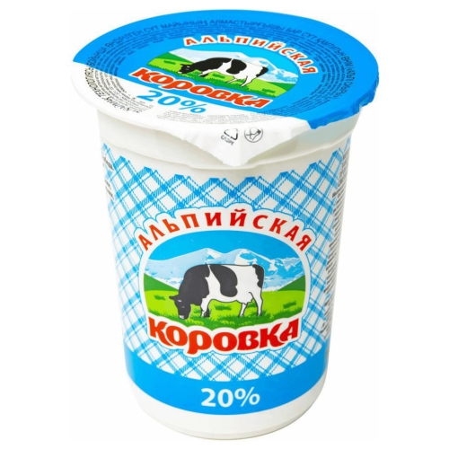 Сметанный продукт «Альпийская коровка» 20%, Озерецкий МК, 500 г