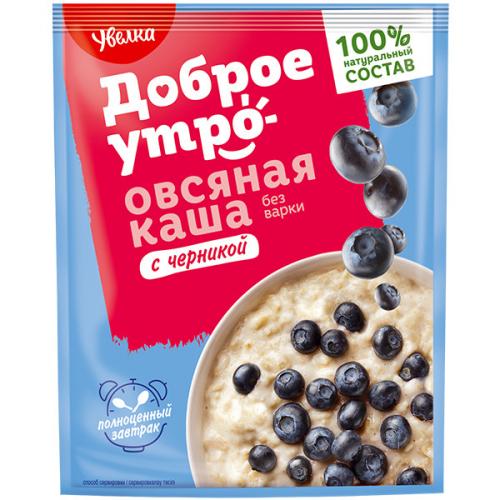 Каша овсяная Увелка с черникой, Увелка,