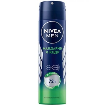 Антиперспирант-спрей Nivea Men Мандарин и кедр, Beiersdorf, 150 мл