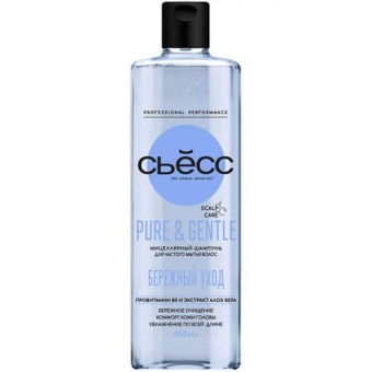 Шампунь мицеллярный Сьесс Pure & Gentle Бережный уход для частого мытья волос, Лаб Индастриз, 450 мл