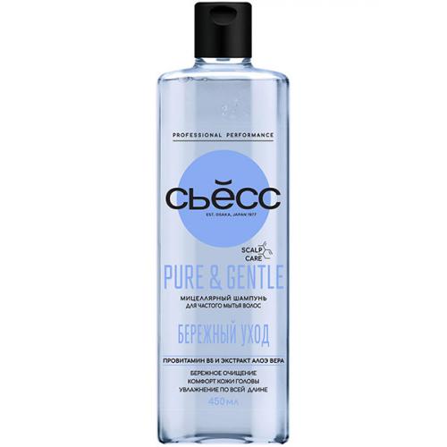 Шампунь мицеллярный Сьесс Pure & Gentle Бережный уход для частого мытья волос, Лаб Индастриз, 450 мл