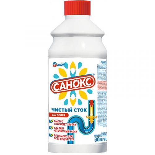Средство Санокс Чистый сток для устранения засоров, АИСТ, 500 мл