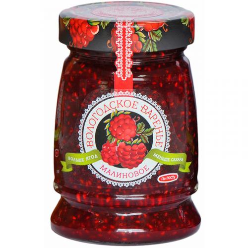 Варенье малиновое Вологодское варенье, ЭКОПРОДУКТ, 370 г