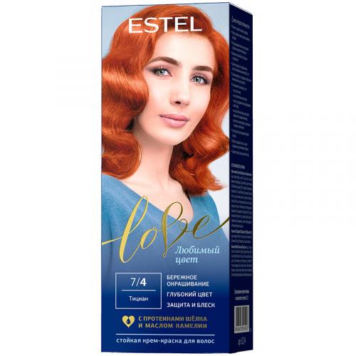 Крем-краска стойкая Estel Love для волос, 7/4 тициан, Эстель, 50 мл
