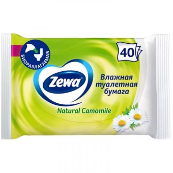 Бумага туалетная влажная Zewa Ромашка, Эссити,