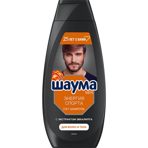 Шампунь Шаума Men Энергия спорта 2-в-1 для волос и тела, Лаб Индастриз, 360 мл