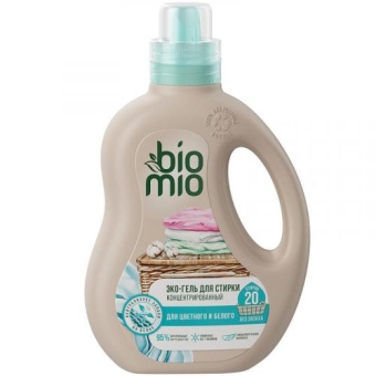 Гель для стирки BioMio экологичный концентрированный для цветного и белого белья, SPLAT, 900 мл