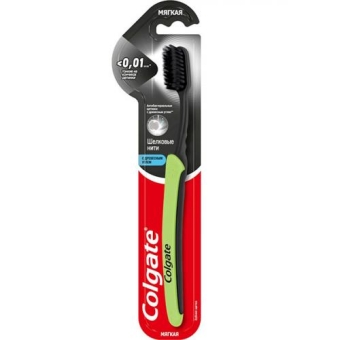 Щетка зубная Colgate Шелковые нити с древесным углем, мягкая, COLGATE-PALMOLIVE,
