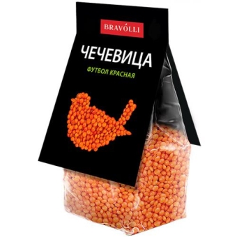Чечевица красная Bravolli Футбол, Ярмарка, 350 г