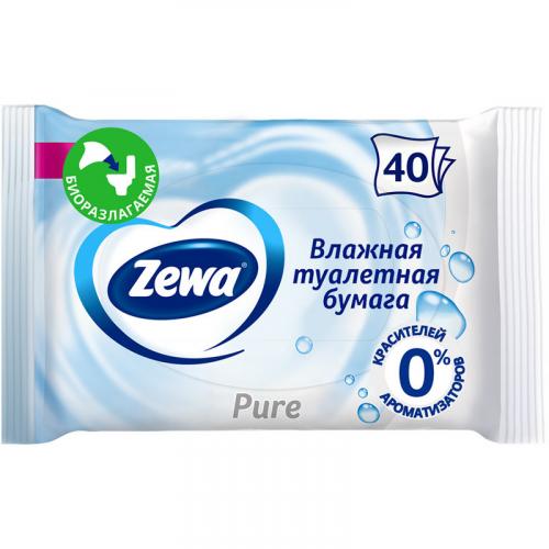 Бумага туалетная влажная Zewa Pure, Эссити, .