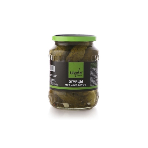 Огурцы маринованные «Вегда» Гост, Vegda, Россия, 720 мл