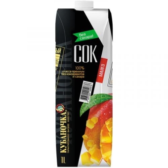 Сок Кубаночка манго с мякотью восстановленный, Кубаночка, 1 л