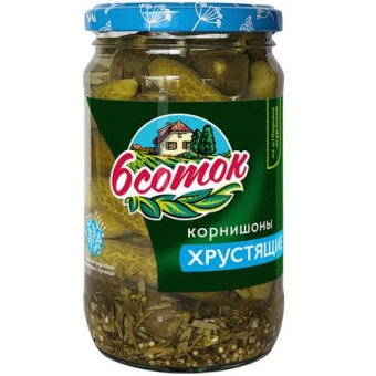 Корнишоны 6 соток маринованные хрустящие, DESAN, 350 мл