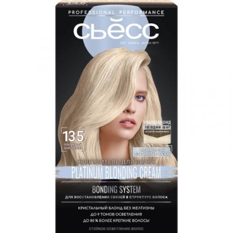Осветлитель стойкий Сьесс для волос, 13-5 Платиновый осветлитель, Лаб Индастриз,