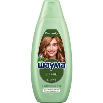 Шампунь Шаума 7 трав для нормальных и жирных волос, Лаб Индастриз, 650 мл