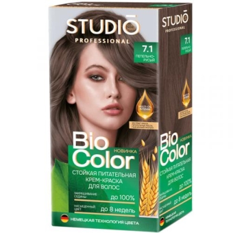 Крем-краска стойкая Studio Professional Biocolor для волос, 7.1 Пепельно-русый, БИГ, 115 мл