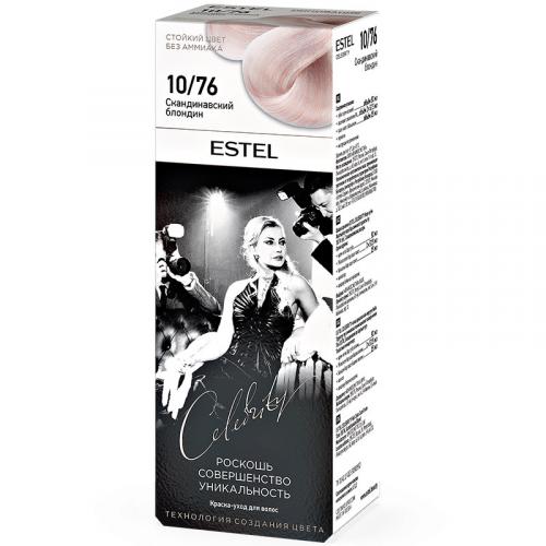 Краска-уход Estel Celebrity для волос, 10/76 скандинавский блондин, Эстель, 140 мл