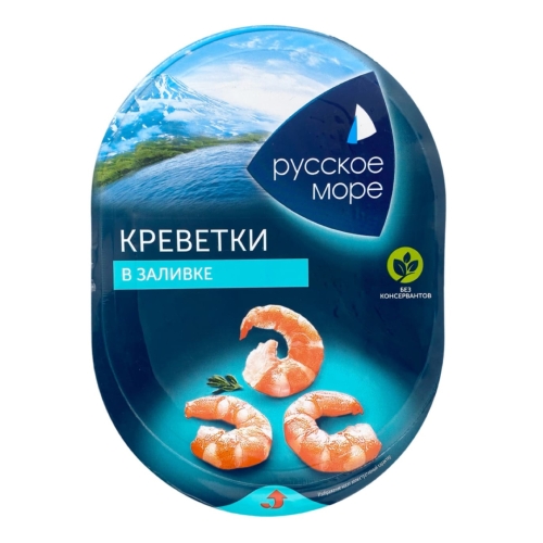 Креветки в заливке, Русское море, 180 г