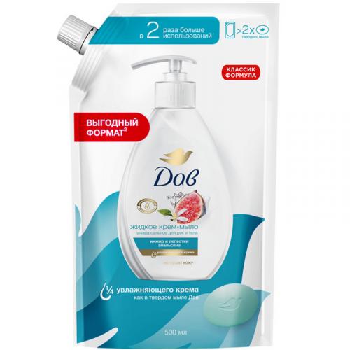 Крем-мыло жидкое Дав Инжир и лепестки апельсина, Unilever HPC, 500 мл