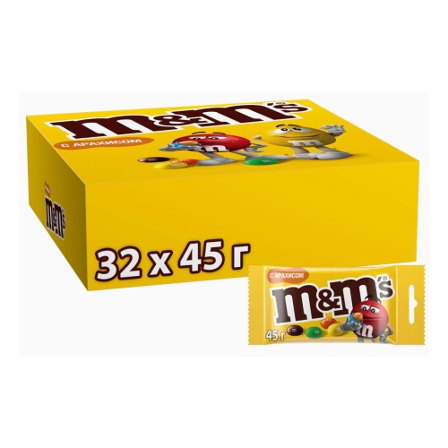 Драже «М&М» Арахис, Mars, Incorporated, 45 г
