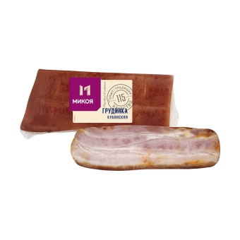 Грудинка Кубанская варено-копченая, Микоян, 300 г