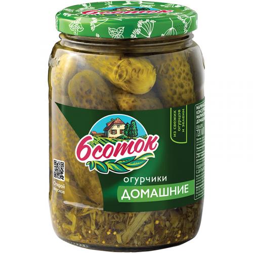 Огурчики 6 соток маринованные домашние, DESAN, 720 мл