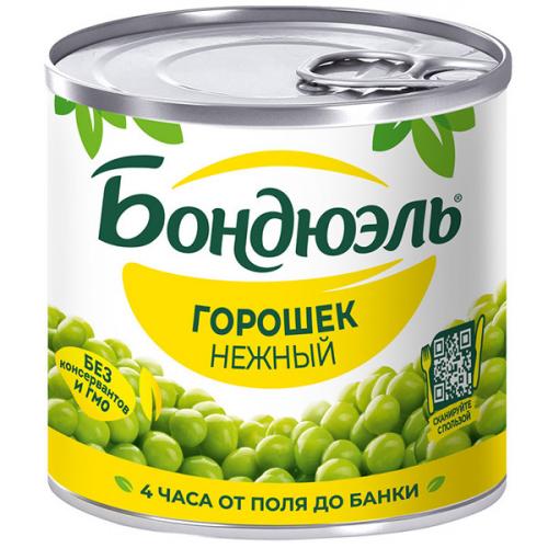 Горошек Бондюэль зеленый нежный, Бондюэль, 200 г