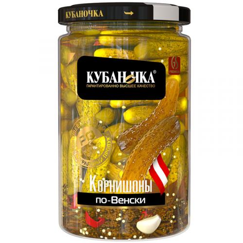 Корнишоны маринованные Кубаночка по-венски, Кубаночка, 680 г