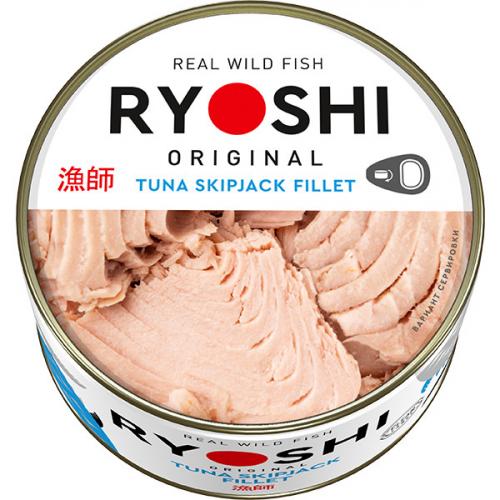 Тунец полосатый Ryoshi натуральный филе, БАРС, 185 г