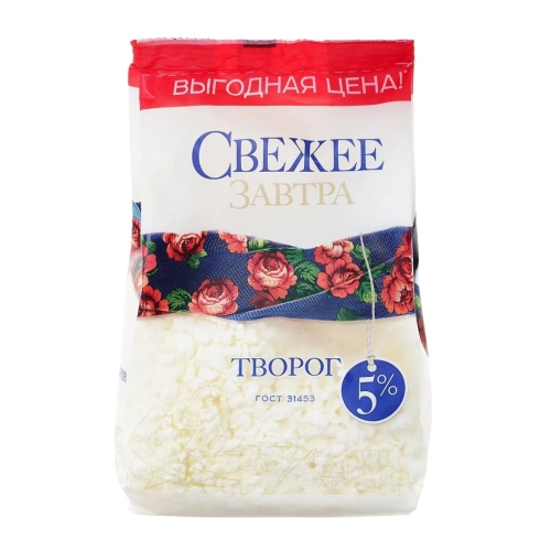 Творог Свежее завтра 5% Гост, Галактика, 400 г