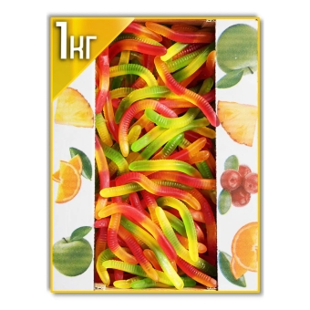 Жевательный мармелад Тропические змейки, КФ «Азовская», 1 кг
