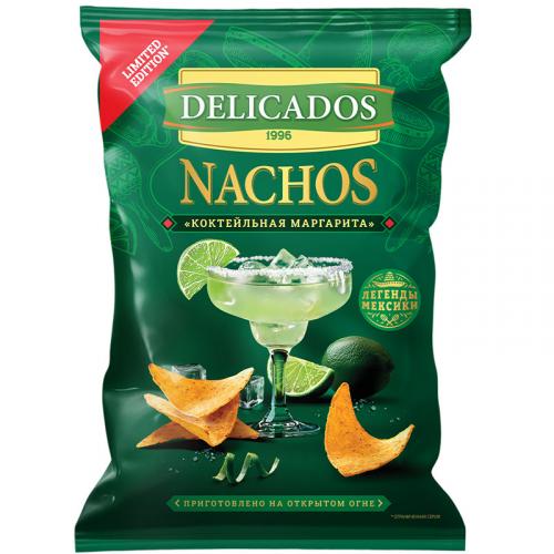 Чипсы курузные Delicados Nachos со вкусом Коктейльная Маргарита, Мишн Фудс, 140 г