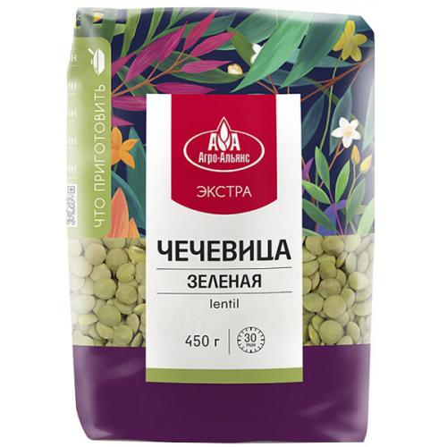 Чечевица Агро-Альянс Экстра зеленая, Агро-Альянс, 450 г
