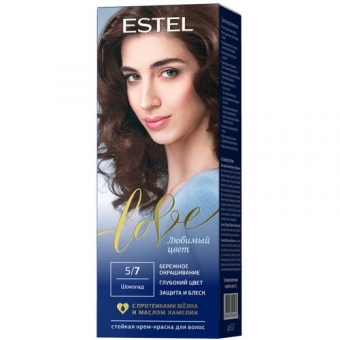 Крем-краска стойкая Estel Love для волос, 5/7 шоколад, Эстель, 50 мл