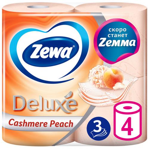 Бумага туалетная Zewa Deluxe Персик, Эссити, .